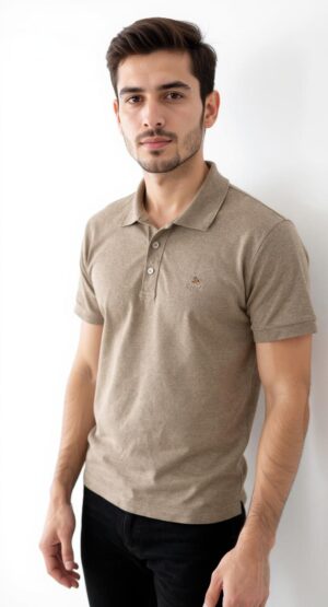 Kahverengi Polo Yaka Tişört